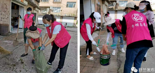 舒兰市妇联开展“巾帼心向党 创建文明城”志愿服务活动