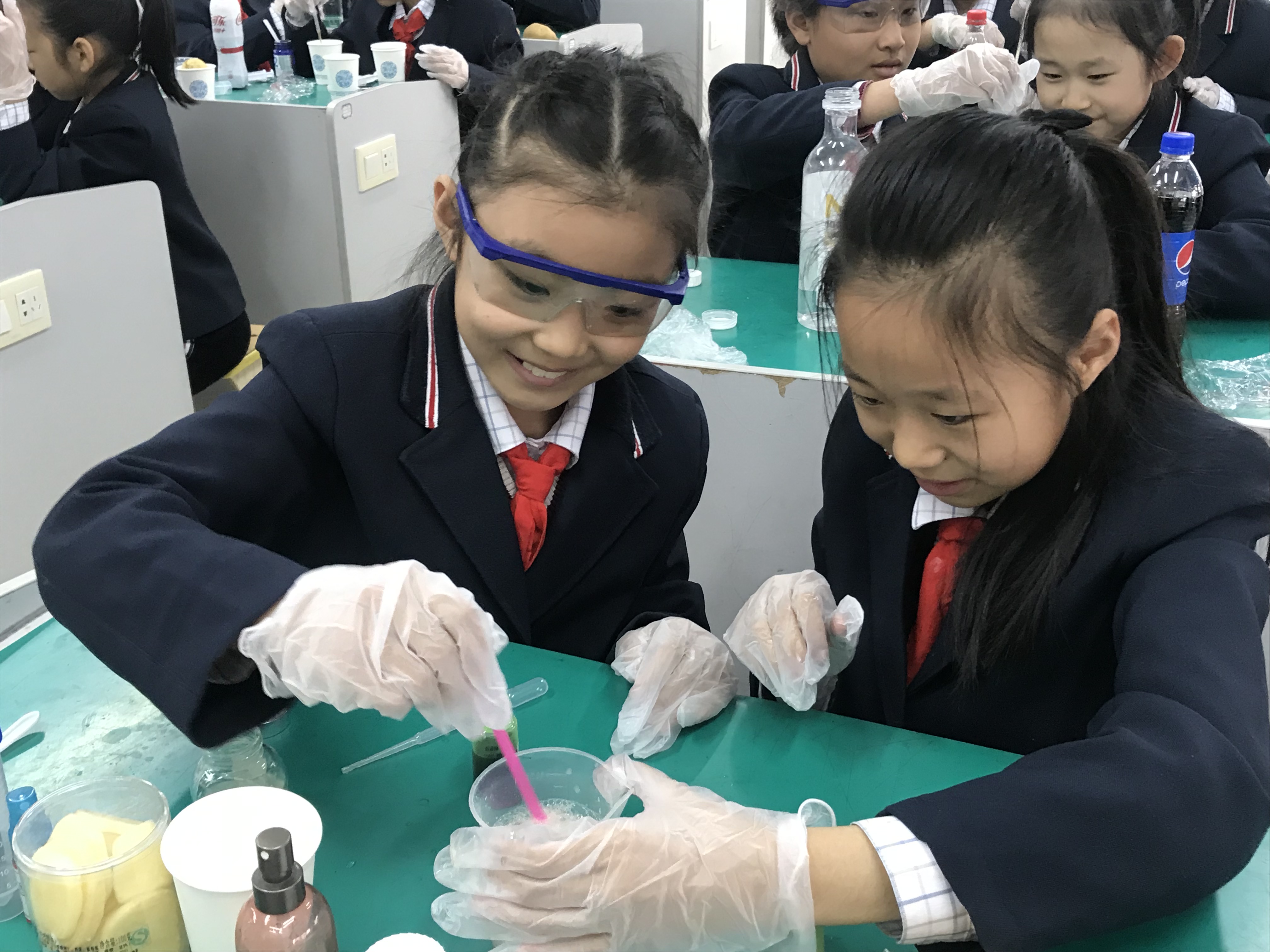 学生参与探究STEM课程——环保清洁剂制作